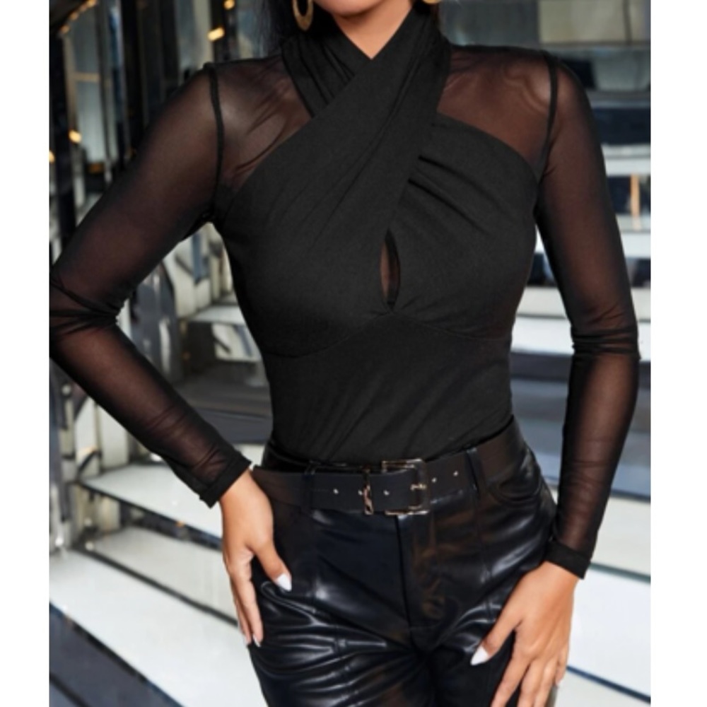 Luxe wrap front halter top